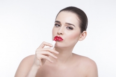girl with lipstick