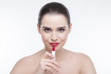 girl with lipstick