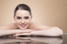 beautiful girl flaunting her smooth skin
