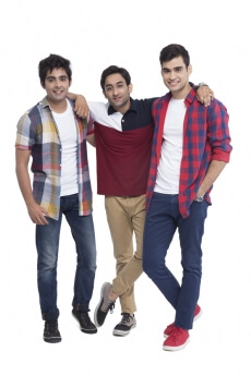 three boys having fun