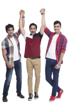 three boys having fun