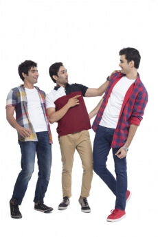 three boys having fun