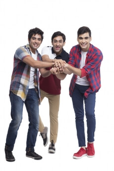 best friends holding hands 