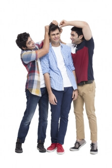 three boys having fun