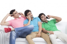 friends talking on phone