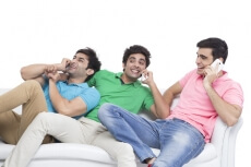 friends talking on phone