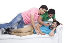 friends playing prank