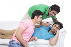 friends playing prank