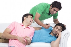 friends playing prank
