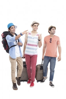group of friends travelling