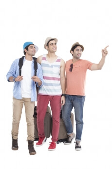 group of friends travelling