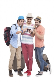group of friends travelling