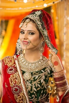 beautiful indian bride posing 