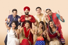 Indians posing with fire crackers 