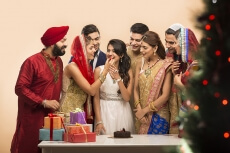 group of indian people celebrating birthday