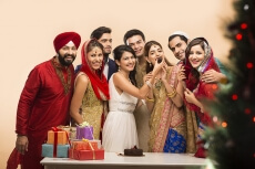 group of indian people celebrating birthday