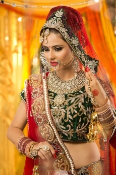 beautiful indian bride posing 