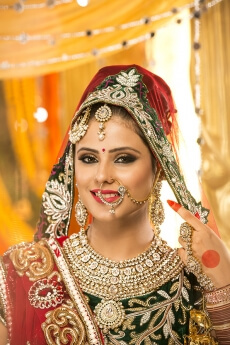 beautiful indian bride posing 