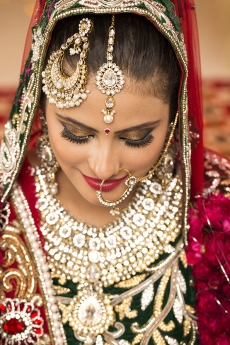 shy indian bride posing 