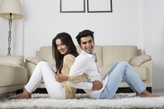couple having leisure time at home 