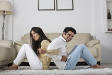 couple having leisure time at home 