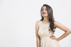 beautiful young girl posing in style