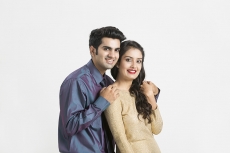portrait of a young couple posing 