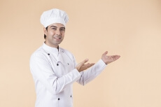 chef pointing towards something 