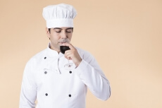 chef tasting wine 