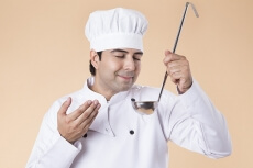 chef savouring dish