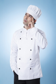 chef thinking while posing 