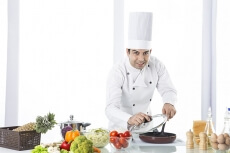 chef checking food