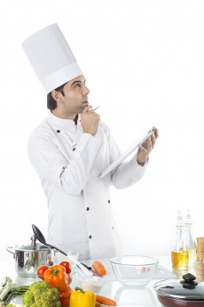 chef with check list board 