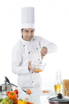 chef making omelet 