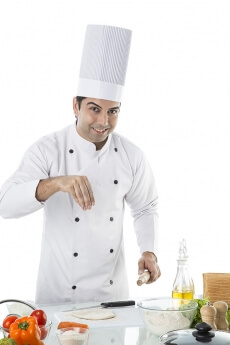 chef making chapati