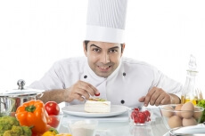indian chef making dessert 