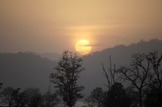 sun setting 