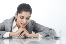 woman counting money