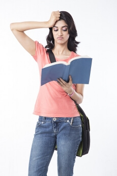 confused college girl