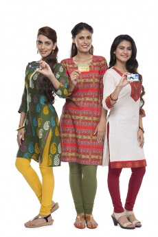Indian women with credit cards