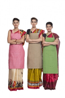 women wearing apron