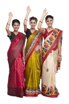 indian three women welcoming