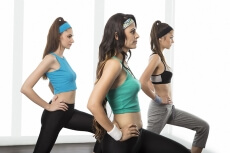 girl performing aerobics 