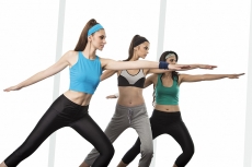 girl performing aerobics 
