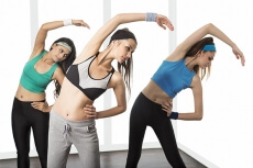 girl performing aerobics 