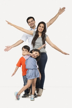 portrait of a happy family