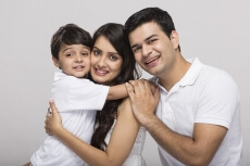 portrait of a happy family