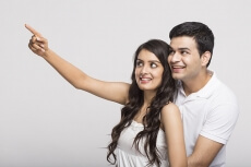 couple smiling and posing