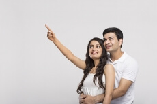 couple smiling and posing