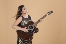 Girl playing guitar